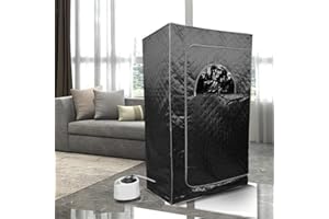 XDAILUYYDS Tragbare Sauna, Mini Dampfsauna für Zuhause，Einzel Portable Sauna Raum Kann Müdigkeit Lindern,Gewichtsverlust,Fernbedienung Timing Temperatureinstellung (100 * 80 * 170cm schwarz)