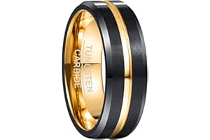 NUNCAD Anello Uomo/Donna/Unisex Tungsteno con Incisione I LOVE YOU Anello Amicizia/Anello Anniversario/Oro rosa/Blu/Nero/Argento Taglia 8mm (12.5-32)