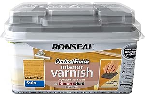 Ronseal Perfect Finish Varnish Satin in Medium Oak 750ml