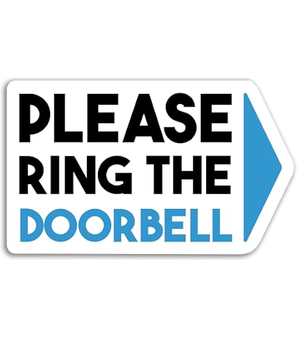 Cartello Please Ring The Bell, Adesivo Per Campanello In