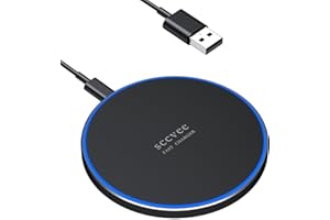 SCCVEE Bezprzewodowa ładowarka indukcyjna 20W maks szybka kompatybilna z Samsung Galaxy S24/S23/S22/S21/S20/S10, kompatybilna z iPhone 12/13/14/15/16