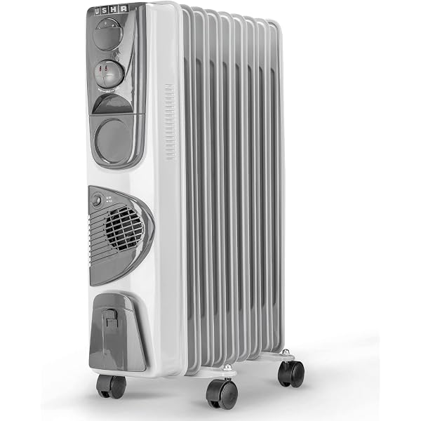 Buy Usha 3809F PTC 2000 Watts Oil Filled Radiator Room Heater (White)  Online at Low Prices in India - Amazon.in