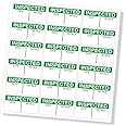 PG Creations Inspected Ok Tested Stickers for Quality Check, Small Size 0.75x1.5 Inch Paper Labels, Green, 500 Stickers