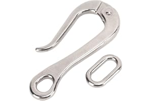 Astibym Gancio a Sgancio Rapido Pelican Grillo per Barche a Vela, Gancio per Yacht in Acciaio Inossidabile e Occhiello con Collegamento a Sgancio Rapido Gancio per Yacht Hardware per Barche Marine