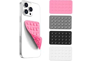 Humble® Suction Phone Sticker Silicone Grip, Sticky Phone Mount, Hands-Free Mobile Holder, Reusable Anti-Slip Stand for Mirror, Glass, Tile, Shower, All Smartphones for Selfies & Videos (Pack of 3)
