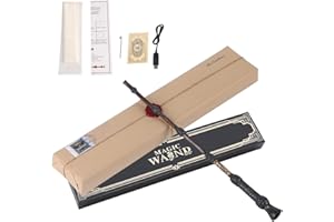 HLMNAKE Magie und Feuer Kraft Zauberstäbe mit Zauberpapier 3pcs, Zauberstab von Albus Dumbledore, perfekt für Cosplay, Halloween und mehr