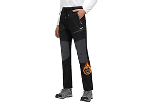 MOCOLY Pantalones Trekking Mujer Invierno Impermeable Montaña Senderismo Esquí Pantalones Térmicos con Forro Polar Pantalones Deportivos para Caza al Aire Libre Ciclismo Trabajo