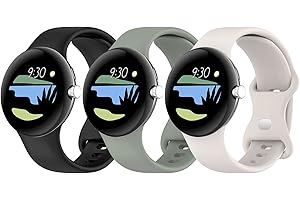 YASPARK Armband Kompatibel mit Google Pixel Watch/Google Pixel Watch 2 Armband, Weiches Atmungsaktives Silikon Sport Ersatzband für Google Pixel Watch/Google Pixel Watch 2