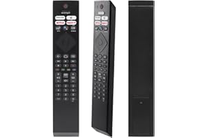 YIBICHIN Nowy pilot do telewizora głosowego 50PUS8506 pasuje do Philips 8506 pus85 Series UHD/LCD/LED Android TVs 43PUS8506/12 50PUS8506/12 58PUS8506/12 65PUS8506/12 70PUS8506/12 70PUS8506/12 75PUSS 8506/12