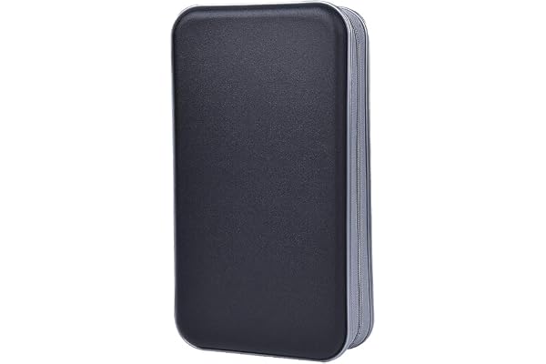 alavisxf xx Range CD, Support de DVD en Plastique Dur de 96 capacités Boîtier de Rangement pour Organisateur de Disque Portable pour Voiture (96 Capacité, noir)