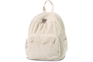 Boziee Klein Canvas/Cord Rucksack Damen Cityrucksack Rucksäcke Daypacks Rucksackhandtaschen Schulrucksack für Damen Mädchen Teenager Schule Travel Arbeit small size