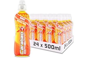 Carabao Sport Energy Drink Orange, 24 x 500ml Bottles Case, Isotonic, Electrolytes, No Aspartame, B Vitamins B6 B12, Sports Drink, Hydration, Performance, Fruit Flavour, Vegan, Bulk Crates, Multipack