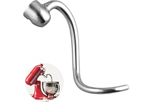 HOMGEN Crochet Pétrisseur pour Kitchenaid-pour mixeur KitchenAid à tête inclinable de 4,5 à 5 litres,passe au lave-vaisselle (remplace KNS256CDH)
