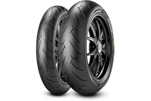 PANNACE Pneumatici in Coppia 180/55 ZR 17 con 120/70 ZR 17 DIABLO ROSSO II