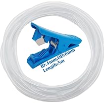 Tubo PVC, CESFONJER Tubo Transparente Flexible, 4mm (diámetro ...
