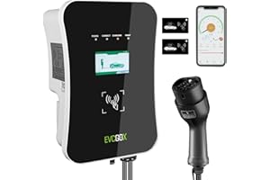 WADA POWER Stazione di Ricarica per Veicoli Elettrici: 7 kW Caricabatterie EV Tipo 2 per Auto Elettrica Corrente Commutabile 6-32 A con App e Presa IEC 62196-2, Ricarica Auto Elettrica con Cavo da 5 M