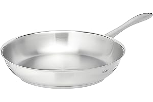 Fissler Catania Padella in acciaio inox 28 cm, senza rivestimento, per brasare, adatto per fritture croccanti, adatta per tutti i tipi di fornelli, anche a induzione