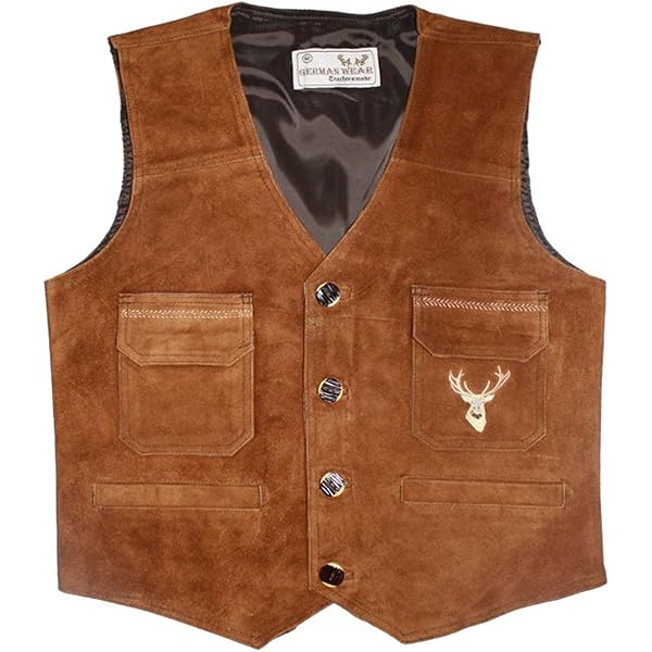 Biker-Lederweste Von Hot Leathers – Schwarz, Schweres Rindsleder, Geflochtene Details, Mit Innentaschen