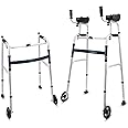 KosmoCare Upright Walker With 5" Castors | Height Adjustable With Forearms | Folding for Elderly | Walking Aid for Adults