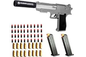 AGDLLYD Toy gun with soft bullets,Foam Blasters,toy gun for Boys with ejectable magazine-1:1 size toy gun with magazine for safety training or play,unique gift