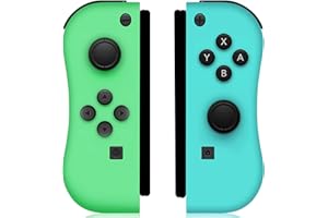 CelebFuny Controller per Switch Wireless, Set Da Due L/R Controller per Switch Sports Support Wake-up/Doppia Vibrazione/Controllo del Movimento (Verde+Blu)