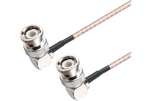 Oiyagai rätvinklig hane BNC till BNC HD SDI 50 Ohm RG316 koaxkabel med låg förlust (50 cm/19,6 tum)