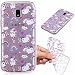 Produktbild LMAZWUFULM Hülle für Samsung Galaxy J7 (2017) DUOS / SM-J730 (5,48 Zoll) Ultra Dünn Weiche TPU Silikon Schutzhülle Einhorn-Spaß Muster Flexible Transparent Rückschale Cover für Samsung Galaxy J7 DUOS 2017