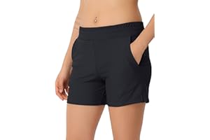 Kfnire Badeshorts Damen Badehose Hohe Taille Bauchkontrolle Schwimmhose Einstellbar Seitliche Krawatte Schnell Trocknend Badeshorts für Damen