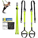 RHINOSPORT Allenamento Sospensione Sling Trainer Set per Allenamento con Sistema di Ancoraggio per Porta, Regolabile, per Fit