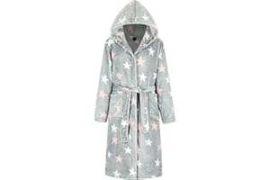 DiaryLook Bademantel Kinder für Mädchen, Flauschiger Fleece Morgenmantel Kuscheliger Kinderbademantel, Bathrobe, Robe, 8 9 10 11 12 13 14 Jahre