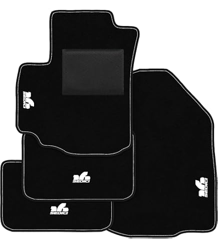 SERIE 4 Tappeti Auto In Moquette Nera Per OPEL KARL 2015-2019 - Set Completo 4 Pezzi Con Battitacco - Made In Italy