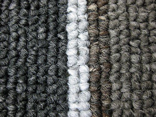 Carpet stair pads/treads Niamey 65 x 28 cm brown grey red (Grey)