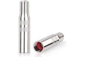 Yeepeo Zestaw 2 przedłużaczy zaworów samochodowych, adapter przedłużający 39 mm, miedziany przedłużacz zaworów samochodowych, prosty, do skutera, samochodu