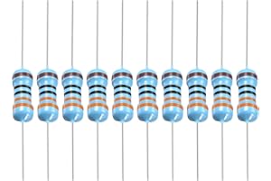 YOKIVE 50 PCS Metal Film Resistors, 330 Ohm Resistor with 1/2W 1% Tolerance, Lead, Good for DIY Electronic Projects (5 Color Bands, 9±1mm)