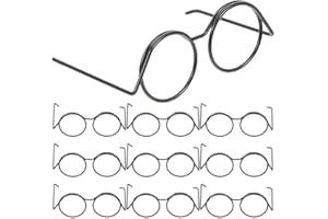 ‎GADPIPARTY Gadpiparty 20 StüCk Mini Brille Runde Puppenbrille Ohne Linsen Aus Metall Klassische PuppenzubehöR FüR Heimdekoration Und Bastelprojekte