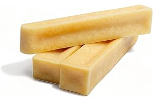 Dilecti Huesos de Queso Naturales - Los Masticables Naturales Muy Sabrosos, Duros y Duraderos Mantendrán a su Perro Ocupado Durante un Tiempo. (Talla L, Juego de 3)