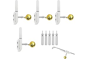 Fangehong Bastoni Luminosi per La Pesca, 4 Pezzi Notte Pesca Canna Punta Luci, Campane di Allarme da Pesca Luce Notturna con Fibbia, Indicatori di Abboccata per Pesca Notturna con Batteria per Pesca