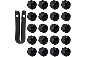 Fzcyuoo 21PCS 17mm Wheel Nut Covers Car Wheel Nut Caps Universal Wheel Bolt Covers Hex Anti-theft Protection Design Wheel Nut Caps Wheel Screw, for Most Car Wheels(Black)
