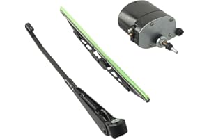HpLive Limpiaparabrisas eléctrico de 12 V, 45 ~ 120 grados limpiaparabrisas + limpiaparabrisas para barco de pesca, caravana, tractor y tractores (motor + limpiaparabrisas)