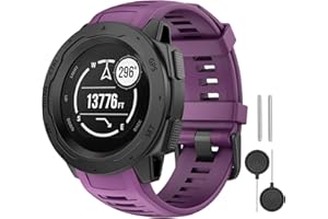 MYSNBKN Garmin Instinct Strap, Soft Silicone Replacement Watch Strap for Garmin Instinct/Garmin Instinct 2/Solar Tactical with Adapter Tools