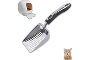 Gaf Nuncew Pelle à Llitière pour Chat, Pelle à Litière Durable,Pelle à Litière pour Chat Métal avec Long Manche en Caoutchouc pour Le Nettoyage des Animaux Domestiques, Chiens, Chats