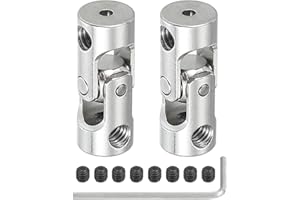 PATIKIL Universeller Wellenkupplung Drehbarer 2mm bis 2mm ID, 2 Stück Kardangelenk U Gelenke Kupplungsverbinder Zubehör mit M3 Schrauben Kugelgelenk für Anhänger Motor Modell Roboter