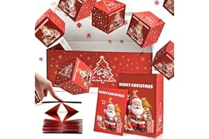 Explosive Pop-Up Überraschungs-Geschenkbox Für Geld, 2025 Neu Explosion Von Überraschungsgeschenkboxen, Rot Weihnachts Überraschung Box, Überraschung Explosion Gift Box Pop Up (Rot（6 Pop-Up-Boxen）)