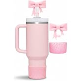 Pembe Simli Silikon Termos Taban Koruyucu ve Fiyonk Pipet Tıpası Seti | Toz Engelleyici, B&ouml;cek Engelleyici, Silikon Malzeme, 