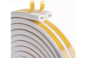 AOYINFE 6M Dichtungsband für Türen Fenster, Schaumstoffband Türdichtung Fenster, für Anti-Kollision/Schalldichter/Wasserdichter/Staubdicht (Weiß)