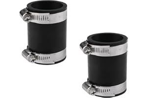 UFURMATE Lot de 2 raccords en PVC flexible avec colliers inox pour tuyau 3,8 cm (40 mm int.)