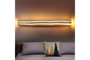 ZMH Lampa ścienna LED do wnętrz – 16 W, designerska lampa do korytarza, 100 cm, lampa na klatkę schodową, ciepła biel, lampa nocna, oświetlenie ścienne do salonu, sypialni, korytarza, klatki schodowej