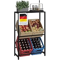 Roxlin Getränkekistenregal 6 Kisten - Metallregal Mit Ablage 600kg Tragkraft