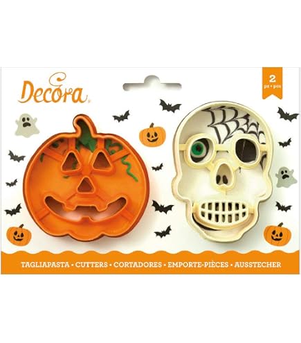Decora Set 2 Tagliapasta Halloween: Vampiro E Casa Infestata, Made In Italy, 7,5-8 Cm - 3