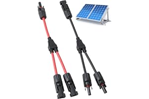 EDDRFY Cavo Pannello Solare 4mm Y, 1 Pair Connettori Mc4 Y Mmf Ffm, Cavo Fotovoltaico 12v per Pannelli Solari, Sdoppiatore Y Impermeabile per Impianti Solari E Sistemi Fotovoltaici
